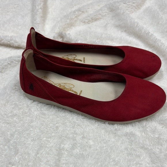 Fly London Shoes - Fly London Red Suede Flats